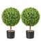 2 Pack 2' Artificial Topiary Ball Tree Faux Plant UV Indoor Outdoor Home Decor